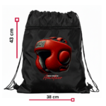 Büzgülü İpli Spor Çantası Safe Helmet Siyah - Görsel 3