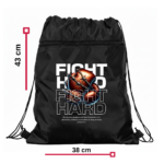 Büzgülü İpli Spor Çantası Keep Hard Siyah - Görsel 3