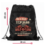 Büzgülü İpli Spor Çantası Rookie Siyah - Görsel 3