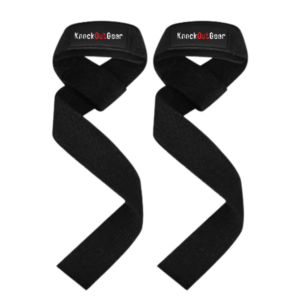 knockoutgear pamuk kolon lifting strap ağırlık kaldırma kayışı siyah