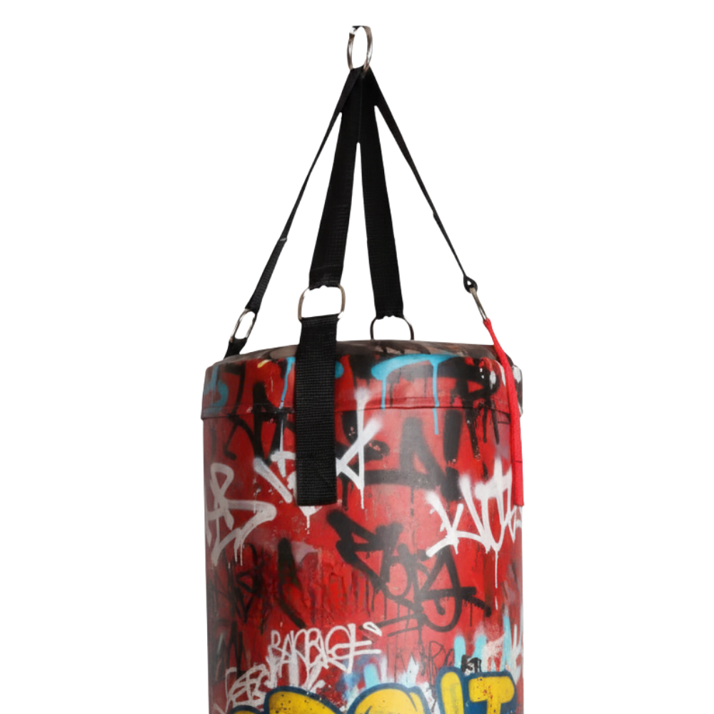 knockoutgear graffiti baskılı 100x30 cm ev tipi boks ve kum torbası 20 kg knockoutgear graffiti baskılı 100x30 cm ev tipi boks ve kum torbası 20 kg